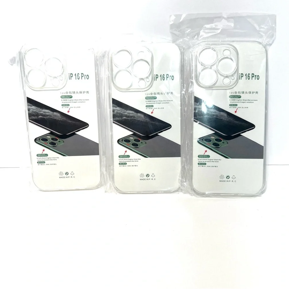3-Pack iPhone 16 Pro Clear Cases